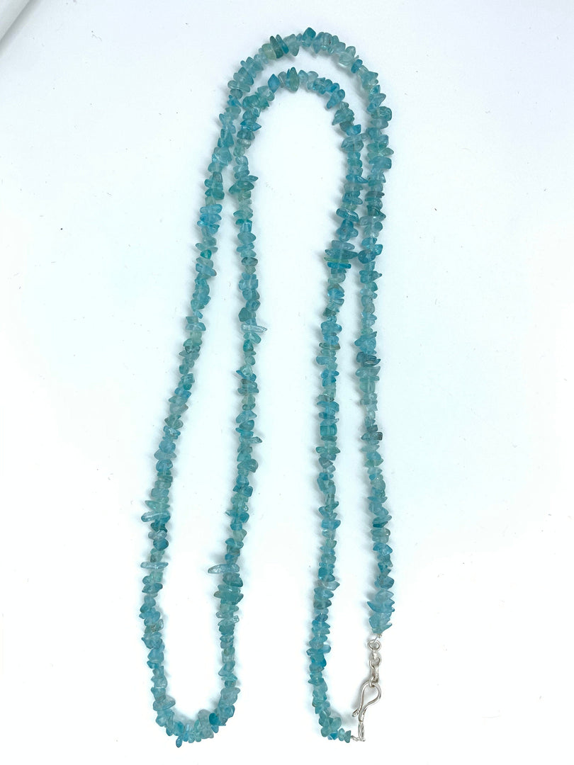 100% Natural Sky Apetite Chip Beads 16 Inch Strand, Natural Sky Apetite Gemstone, Natural Sky Blue Crystal Beads Strand, 6-8 mm (Approx)