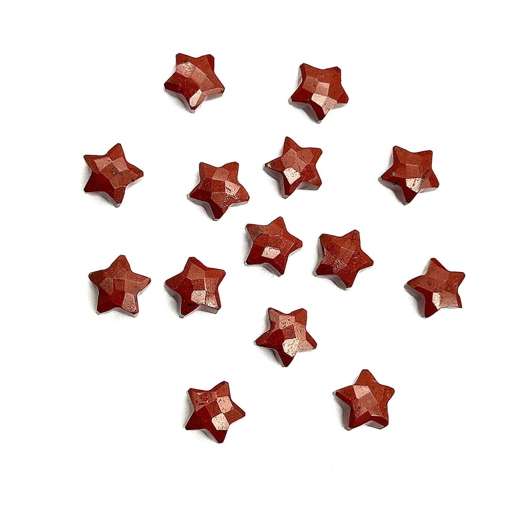 AAA Red Jasper Star Shape Briolette's, Red Jasper Faceted Hand Carved Star Beads, Loose Wholesale Beads, Strength Chakra Healing Beads, 8 MM
