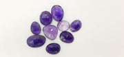 2 pcs AAA+ Quality Amethyst freeform Rosecut, Amethyst faceted rosecut, gemstone for jewellery, jewellery making rosecut 10X9 12X10 mm