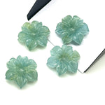 Load image into Gallery viewer, Natural Aquamarine Carved Flower, Hand Carved Flower Shape Gemstone, 18 mm Naturally Carved Flower for Jewelry, Aquamarine Carved Crystal