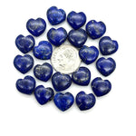 Load image into Gallery viewer, Hand Carved Lapis Lazuli Heart Beads: AAA Quality, 12mm