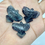 Load image into Gallery viewer, AAA Multi Fluorite Eagle Shape Stone, Natural Fluorite Hand Carved Eagle Shape Gemstone, Jewelry Making, Bird Shape Carving, 30 MM