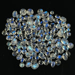 Load image into Gallery viewer, 10 pcs Natural Rainbow Moonstone Smooth Mix Shape Cabochons, Blue Rainbow Moonstone Beads, Natural Blue Fire Loose Gemstone For Jewelry