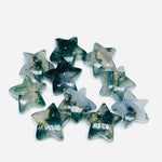 Load image into Gallery viewer, AAA Moss Agate Star Shape Briolettes, Natural Moss Agate Smooth Star Shape Beads, Green Tree Agate Star Shape Gemstone Charms, 10 MM