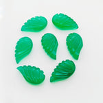 Load image into Gallery viewer, 2,3,4,5,6 100% Natural Green onyx fancy Shape Carving, Hand carved Fancy shape Gemstone, carved Gemstone jewelry Making,18X10 mm