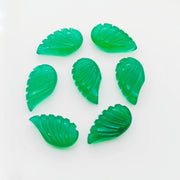 2,3,4,5,6 100% Natural Green onyx fancy Shape Carving, Hand carved Fancy shape Gemstone, carved Gemstone jewelry Making,18X10 mm