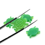Load image into Gallery viewer, AAA Chrysoprase Handmade Turtle Carving, Green Chrysoprase Turtle Shape Gemstone, 16 MM Loose Gemstones, Harmony in Stone, Healing Beads