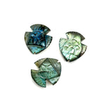 Load image into Gallery viewer, Carved Labradorite Fish Shape Gemstone, Flashy Labradorite Fish Shape Stone, 19X21 MM Loose Gemstone Fishes for Jewelry Making, Mermaid Fish