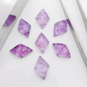 2,3,4,5,6 Pcs Natural Pink Amethyst fancy Shape Carving, Hand Carved Gemstone, backside intersection Gemstone, Carved Gemstone, 16X10 mm