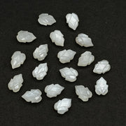 Natural White Moonstone Leaf Shape Carving Beads, 9X13 MM White Moonstone Briolette's, Leaves Shape Faceted Gemstone For Jewelry Making