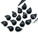 Load image into Gallery viewer, Natural Black Onyx Leaf Shape Beads, Onyx Leaf Shape Briolette's, Faceted Fancy Carvings for Jewelry, 11X15 MM, Wholesale Gemstones