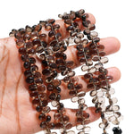 Load image into Gallery viewer, AAA Smoky Quartz Pear Shape Beads, Natural Smoky Quartz Pear Shape Briolette's for Jewelry Making, 7 Inch Strand, 7 MM approx