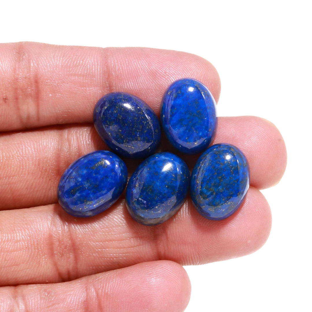 Natural Lapis Lazuli Oval Shape Beads, Blue Lapis Smooth Gemstone Beads, Loose Carving Beads, Oval Charms for Jewelry Making 12X16 MM
