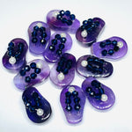 Load image into Gallery viewer, 1 Pair, 100% Natural Amethyst Slipper Shape Gemstone, Carved Gemstone, Loose Gemstone, Slipper Shape Gemstone, Carved Slippers, 18X11 mm