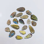 Load image into Gallery viewer, 2,3,4,5,6 Pcs 100% Natural AAA Quality Labradorite Leaf Carved Gemstone, Labradorite Gemstone, Carved Gemstone 8X5- 11X6 mm
