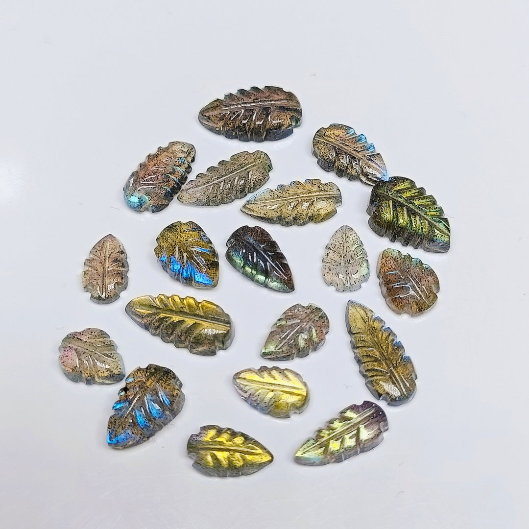 2,3,4,5,6 Pcs 100% Natural AAA Quality Labradorite Leaf Carved Gemstone, Labradorite Gemstone, Carved Gemstone 8X5- 11X6 mm