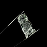 Load image into Gallery viewer, Natural Crystal Quartz Owl Shape Gemstones, Hand Carved Owl Shape Gemstone, Crystal Owl Shape Charms, 29 MM Bird Charm Carvings