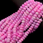 Load image into Gallery viewer, Beautiful Pink Opal Smooth Rondelle Beads, Plain Opal Beads for Jewelry Making, Wholesale Loose Opal Beads, 8MM Pastel Opal for Craft Making