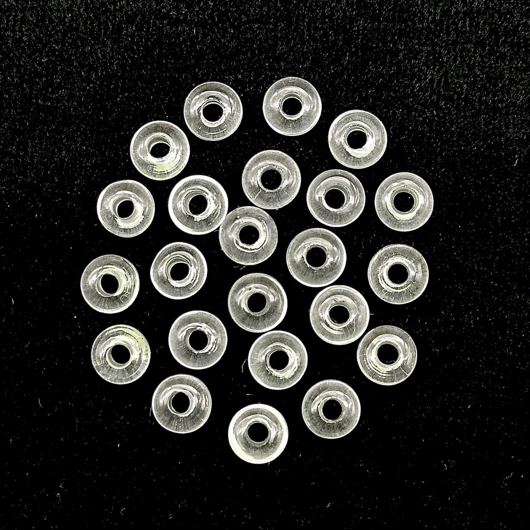 Pretty Crystal Quartz Donut Shape Carving, AAA Crystal Quartz Donut Shape Beads, Loose Donut Shape Charm Beads, Energy Healing Stones, 6 MM