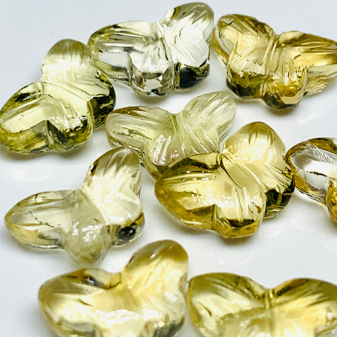 2,3,4,5,6 100% Natural Citrine Butterfly Shape Carving ,Hand carved Butterfly shape Gemstone , carved Gemstone For jewellery Making,12X7 mm