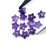 Load image into Gallery viewer, Purple Amethyst Carved Star Shape Briolettes, Natural Amethyst Faceted Star Shape Beads, Wholesale Beads for Jewelry, 12 MM, AAA Amethyst