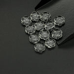 Load image into Gallery viewer, Natural cc Shape Beads, Clear Crystal Flower Shape Carving, Jewelry Making Loose Gemstone Charms, 12 MM, Carved Crystals