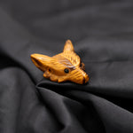 Load image into Gallery viewer, Natural Tiger Eye Fox Head Carving, Tiger Fox Crystal, Home Decor, Reiki Heal Gemstones, Jewelry Making Pendant Beads, Side Drill