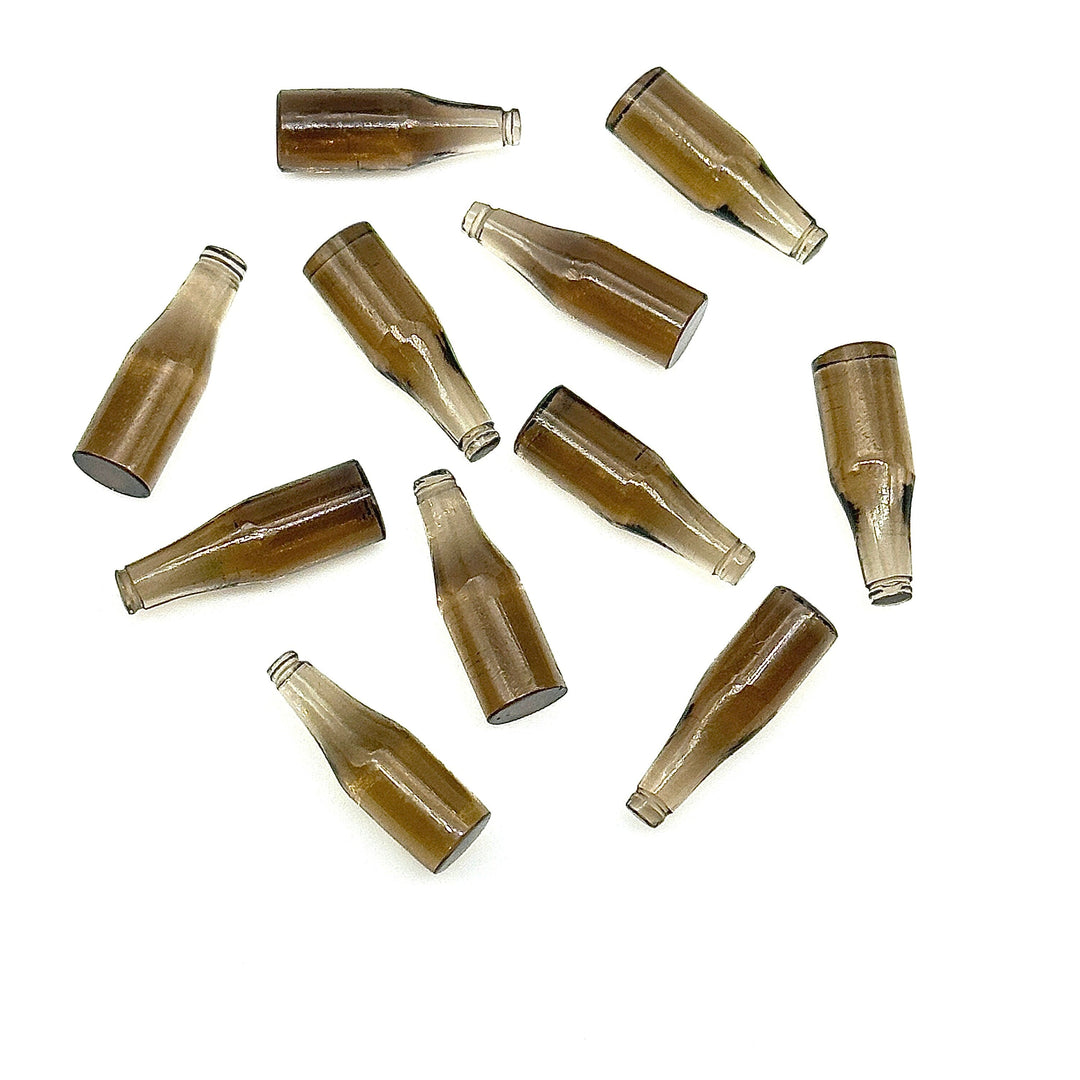 AAA+ Natural Smokey Quartz Mini Bottle Carving Beads, Bottle Shape Hand Carved Gemstone, Jewelry Making Charms, 7X21 MM Miniature Carvings