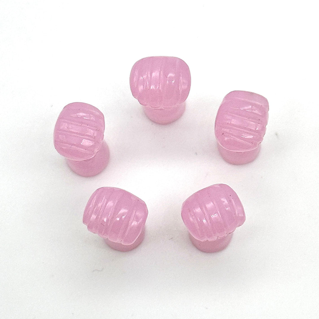 Amazing Pink Chalcedony Hand Shape Carving, Handmade Punch Shape Stone, 27 MM Loose Hand Fist Charm For Jewelry Making, Hamsa Charms Beads
