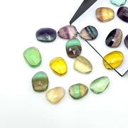 2 pcs A-one Quality Fluorite freeform Rosecut, faceted rosecut, gemstone for jewelry, jewelry making rosecut 9X8 14X12 mm