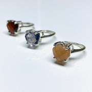 925 Silver, AAA Quality 100% Natural Gemstone Adjustable Rings, Star Shape Gemstone, Star Shape Carving, Gemstone For Jewellery, 10 mm