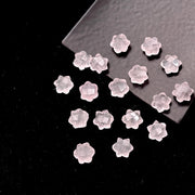 Rose Quartz Small Star Beads, Natural Rose Quartz Star Shape Beads, 6 MM 6 Sides Carving Star Beads, Mini Star Beads for Jewelry Making