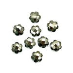 Load image into Gallery viewer, Natural Pyrite Hand Carved Flower Shape Beads, Faceted Pyrite Flower Shape Briolettes, Jewelry Making Gemstone Flower Chams 10 MM