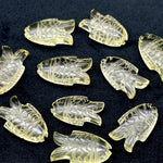 Load image into Gallery viewer, Beautiful Lemon Quartz Fish Gemstone, Beautiful Carved Fish Shape Beads, Feminine Energy Charm, 17X26 MM, Clear Yellow Fish Charm Pendant