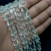 Natural Crystal Quartz Faceted Tumble Shape Gemstone Beads, Crystal Quartz Nuggets Shape Beads, 8