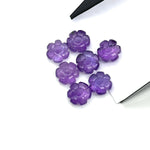 Load image into Gallery viewer, Natural Amethyst Flower Shape Beads, Purple Amethyst Flower Shape Carving, Jewelry Making Loose Gemstone Charms, 12 MM, Carved Crystals
