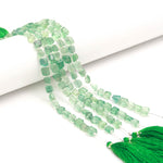 Load image into Gallery viewer, AAA Green Fluorite Faceted Tumble Gemstone Beads ~ 5X7-6X8MM Natural Fluorite Nuggets Shape Beads ~ 8" Strand Jewelry Making Wholesale Beads
