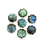 Load image into Gallery viewer, Carved Labradorite Flower Shape Beads, Natural Labradorite Flower Carving Stone, Wholesale Jewelry &amp; Craft Charms, 14 MM Healing Labradorite