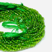 Natural GREEN TOURMALINE Faceted Round Gemstone Beads, 16