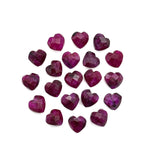 Load image into Gallery viewer, Red Ruby Corundum Heart Shape Briolettes, AAA Red Ruby Hand Carved Faceted Heart Shape Beads, Loose Gemstone Bads, 8 MM, Red Dyed Beads