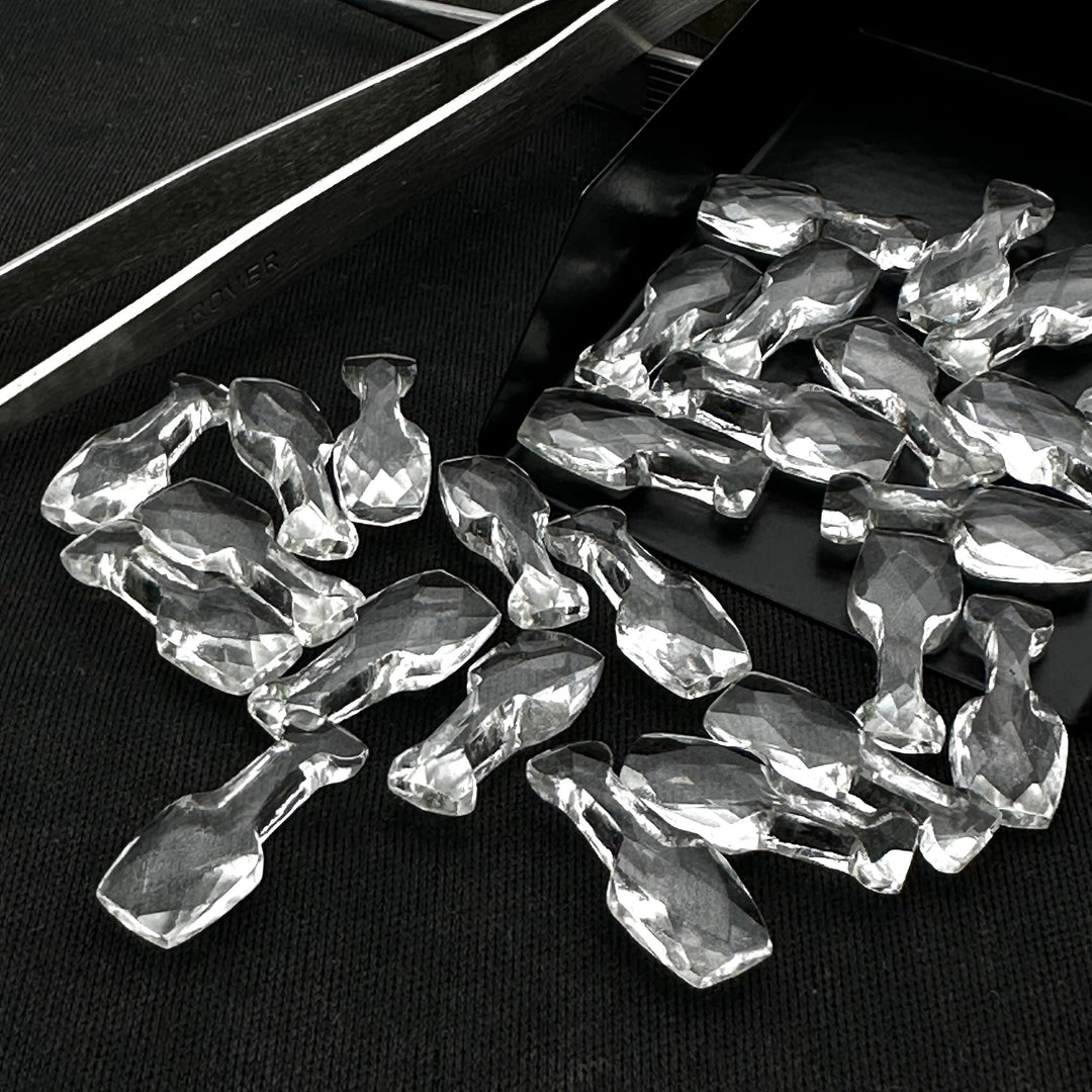 1,2,3,4,5 pcs Pretty Crystal Quartz Wine Glass Shape Carved Gemstone, New Designer Gemstone, Crystal Glass Shape Faceted Briolettes 8X20 MM