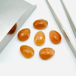 Load image into Gallery viewer, Peach Moonstone Rosecut Gemstone: Freeform Faceted Jewelry Making (10X14 mm)