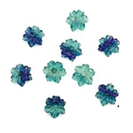 Load image into Gallery viewer, Superb Multi Fluorite Flower Shape Gemstone, AAA Natural Fluorite Flower Carving, Hand Carved Mini Flower Charm for Jewelry, 12 MM