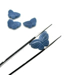 Load image into Gallery viewer, Carved Blue Opal Butterfly Beads: Handmade Gemstone Charms (11x18 MM)