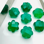 Load image into Gallery viewer, 2,3,4,5 Pcs Natural Green onyx Hand Carved Flower Shape, Carved Flower Shape Gemstone For Jewlery, Flower Shape Gemstone, 10 mm