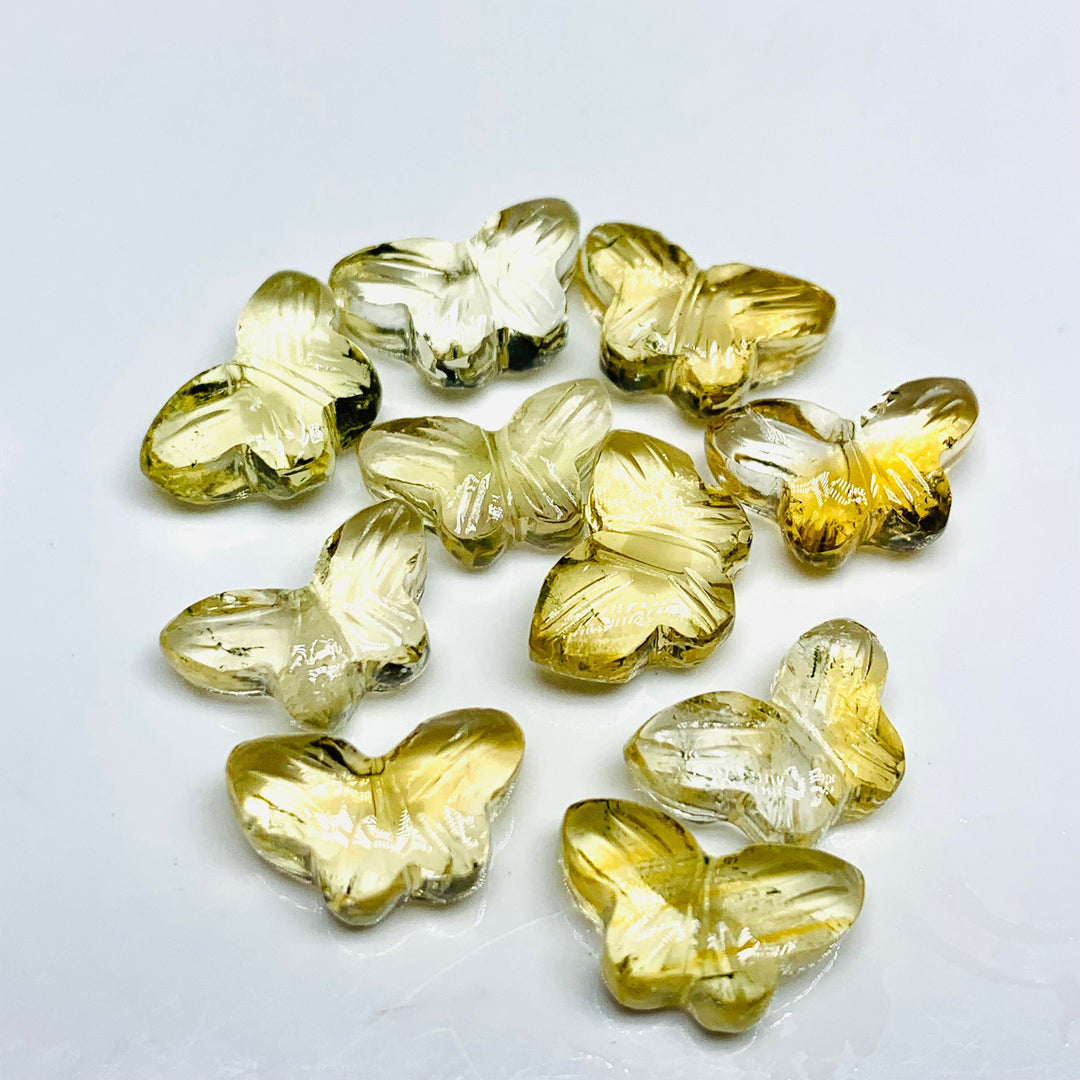 2,3,4,5,6 100% Natural Citrine Butterfly Shape Carving ,Hand carved Butterfly shape Gemstone , carved Gemstone For jewellery Making,12X7 mm