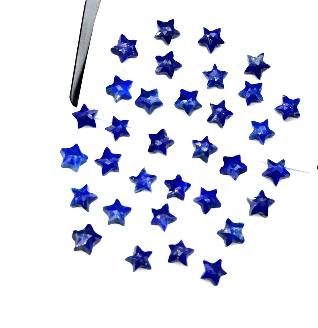 Super Tiny Lapis Lazuli Stars, Lapis Lazuli Gemstone Star Shape Beads, 5 MM Star Shape Gemstone for Jewlery, Celestials Universe Beads
