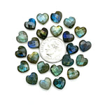 Load image into Gallery viewer, Flashy Labradorite Heart Shape Briolettes, Natural Labradorite Faceted Heart Shape Beads, Loose Gemstone, 8 MM Heart Charm Beads for Jewelry