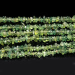 Load image into Gallery viewer, Green Apatite Uncut Beads Strand, Green Apatite Chips Beads for Jewelry Making, 16" Inch Uncut Chip Beads, Freeform Uncuts