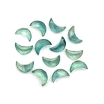 Load image into Gallery viewer, Pretty Green Fluorite Moon Shape Beads, AAA Fluorite Faceted Moon Shape Briolettes, Hand Carved Moon Gemstone Beads, Moon Charms 12 MM